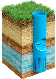 Изображение артезианской скважины на песок